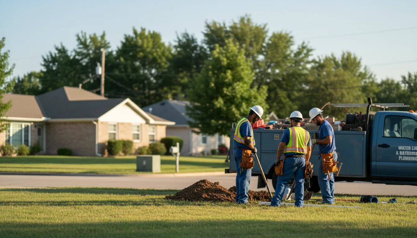 Residential water line and bathroom plumbing service in Gardner, IL